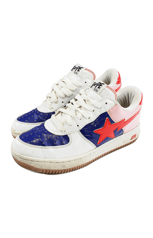 Bapesta Red Pink Blue White