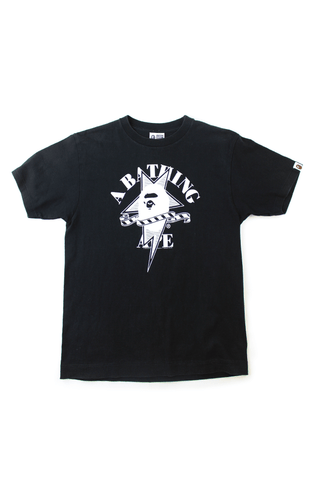 T-shirt Bape White Sta College avec logo noir