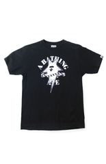 bape white sta College Logo Tee Black