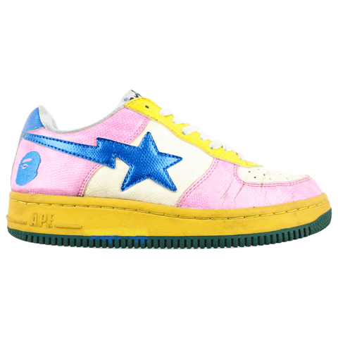 Bapesta Snakeskin Blue Pink Yellow