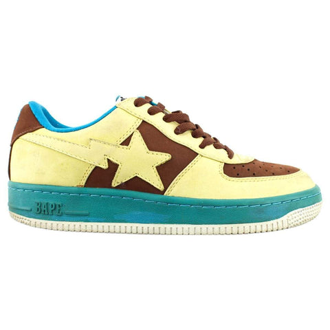 Bapesta Tan Blue Brown Nubuck