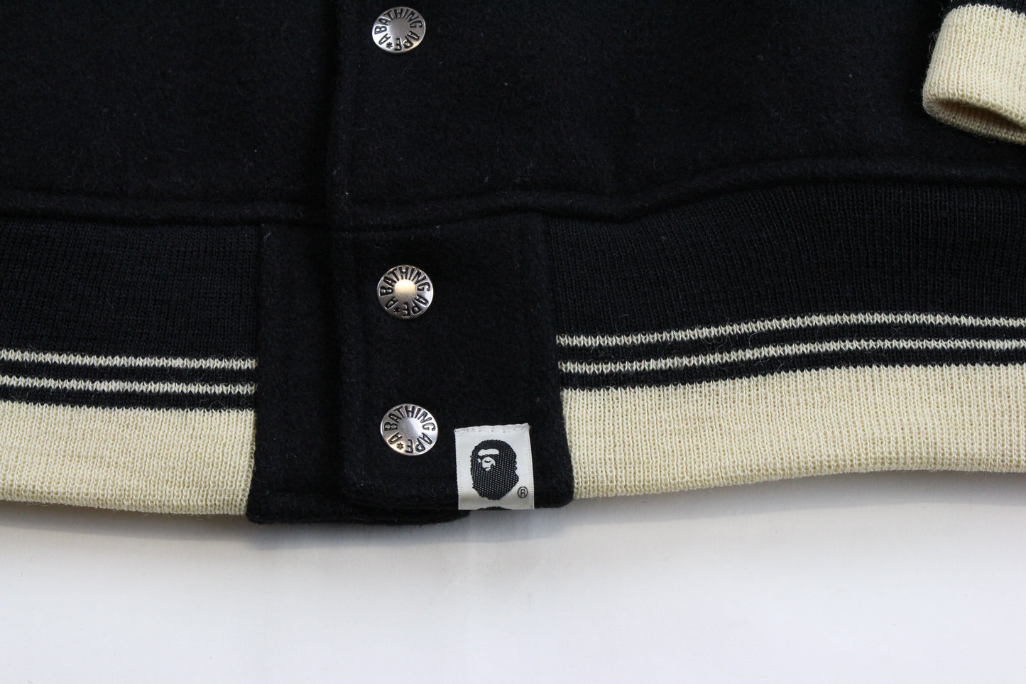 Bapesta wool Varsity Jacket Black - SaruGeneral