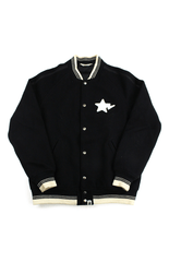 Bapesta wool Varsity Jacket Black