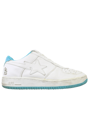 Bapesta White Blue Collab