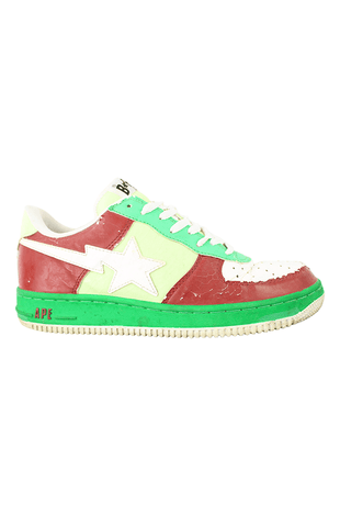 Bapesta White Green Red