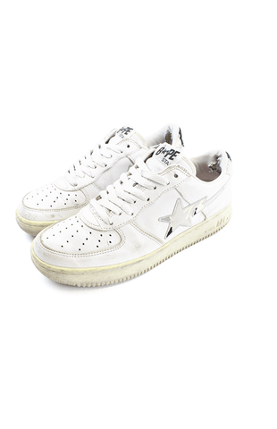 Bapesta White & Grey Camo Star