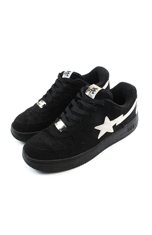 Bapesta White Sta Black Suede