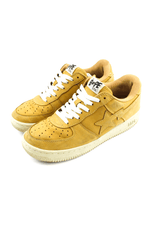 Bapesta nubuck Tan Blanc