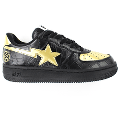 Bapesta x 24K Noir et Or Imprimé Crocodile