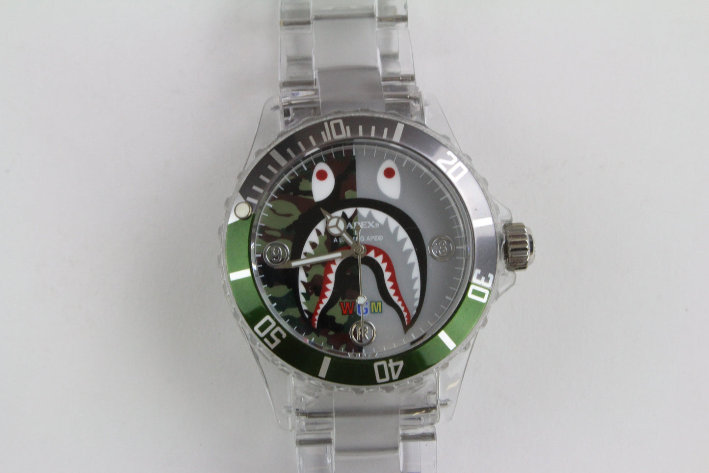Bapex 1st Green Camo Shark Face Clear - SaruGeneral