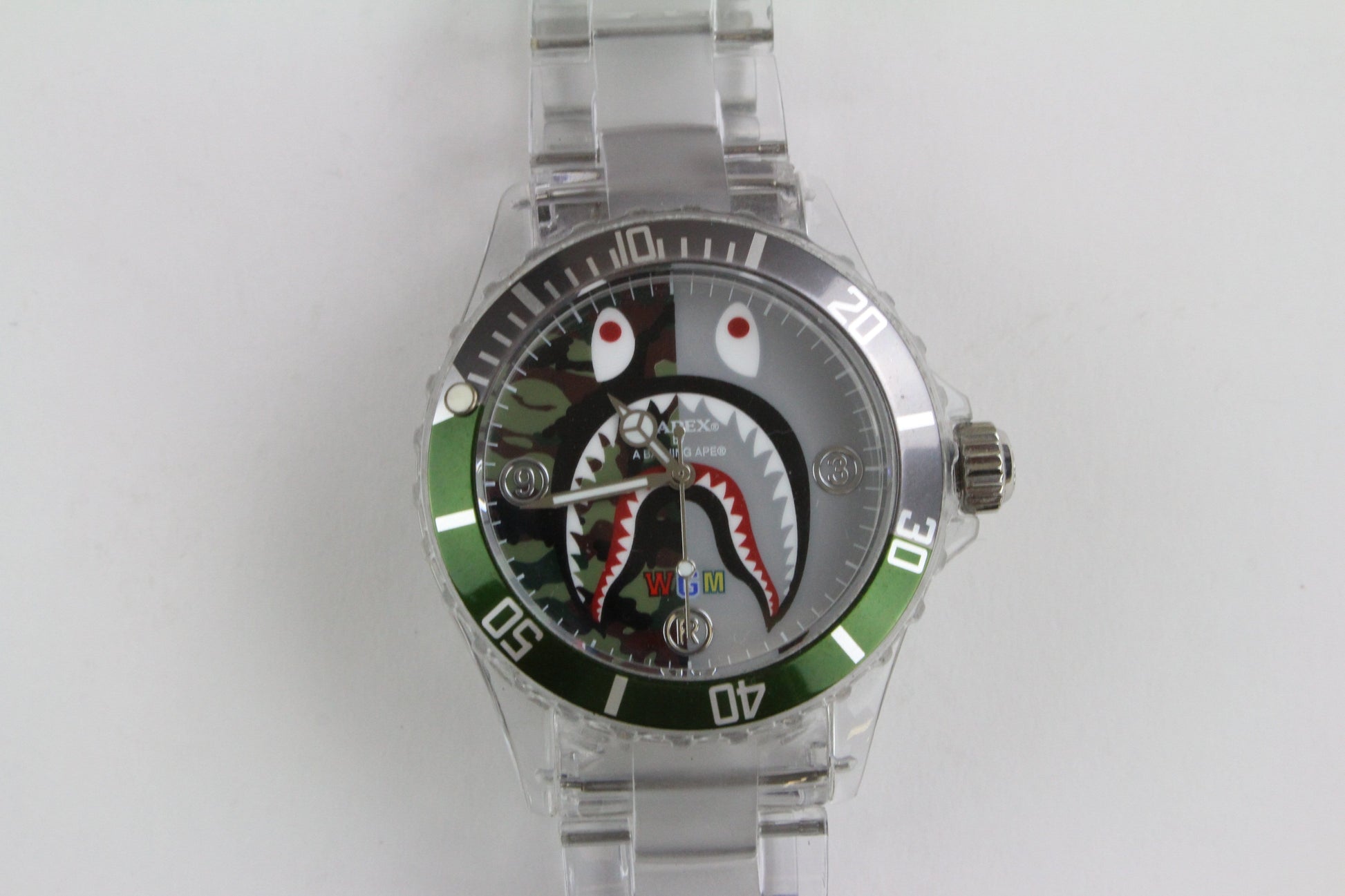 Bapex 1st Green Camo Shark Face Clear - SaruGeneral