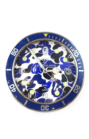 Bapex ABC Blue White Camo Clock