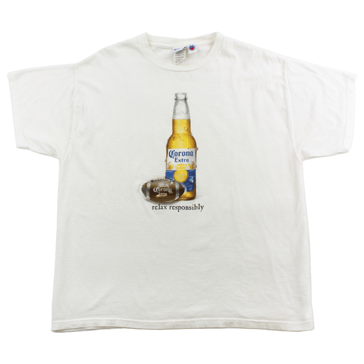 Corona Football Tee White - SaruGeneral