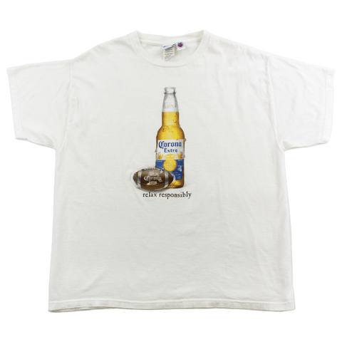 Corona Football Tee White