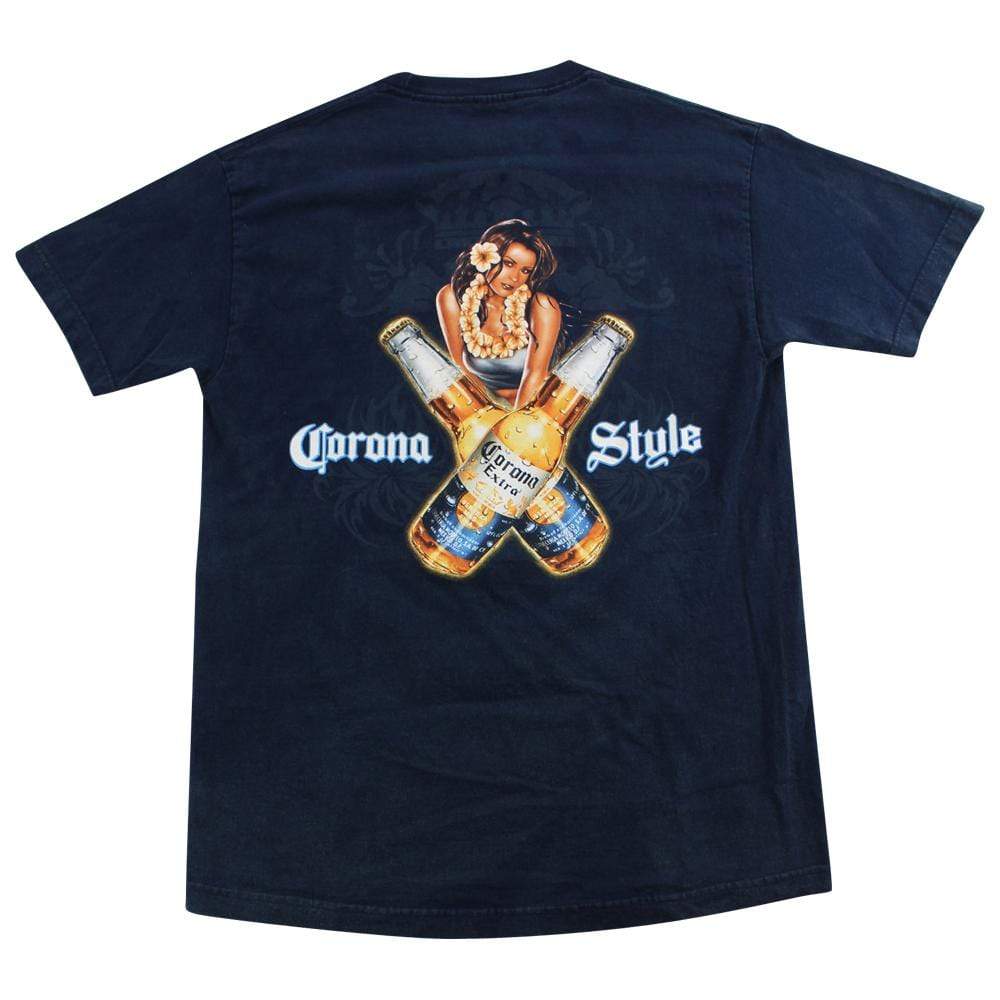 Corona Girl Graphic Tee Navy - SaruGeneral