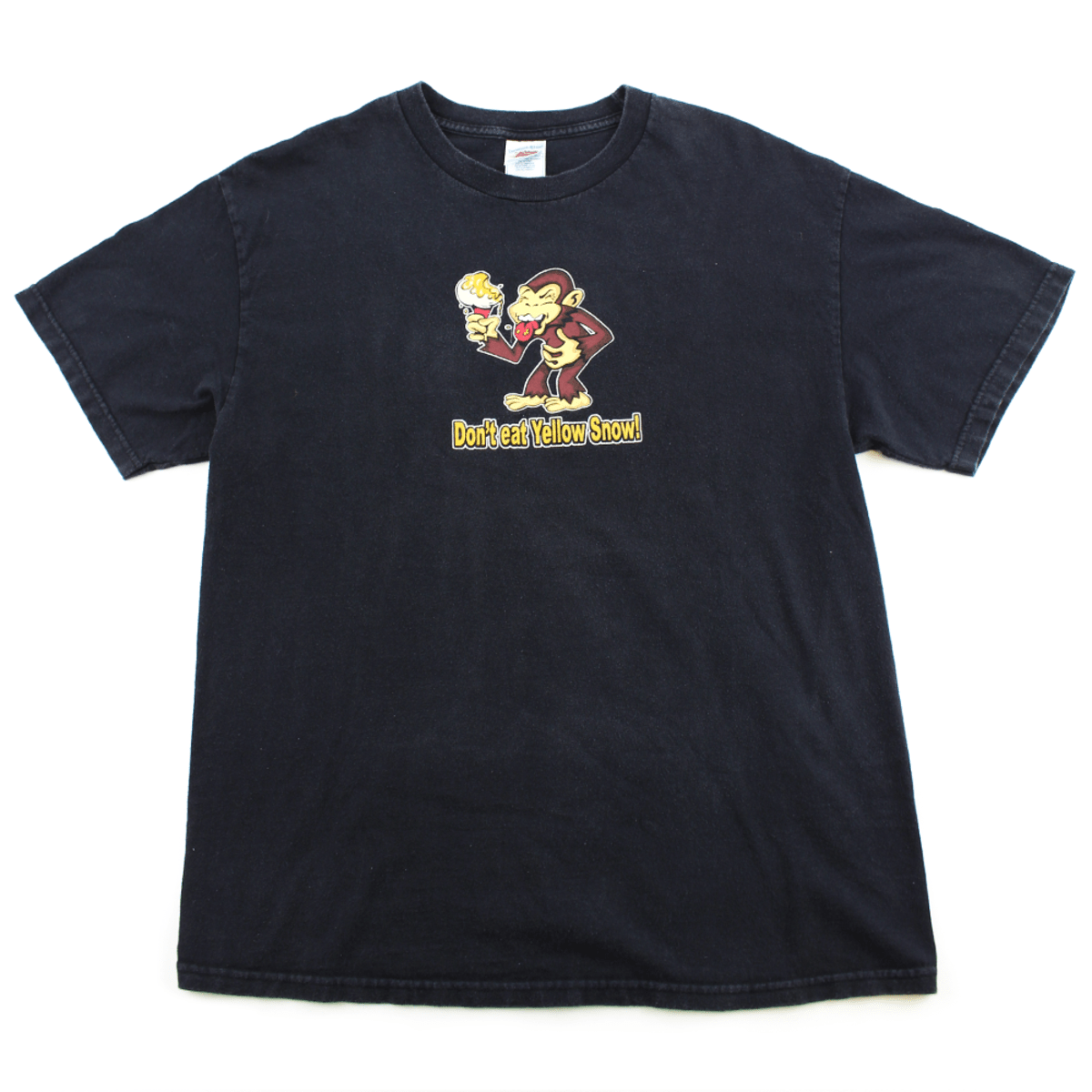 Don't Eat Yellow Snow! Monkey Tee Black - SaruGeneral