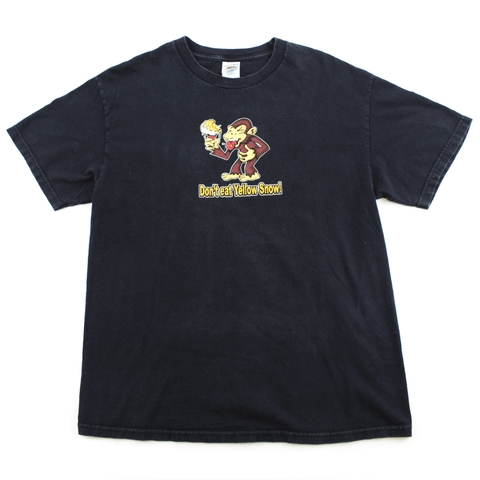 Don't Eat Yellow Snow! Monkey Tee Black