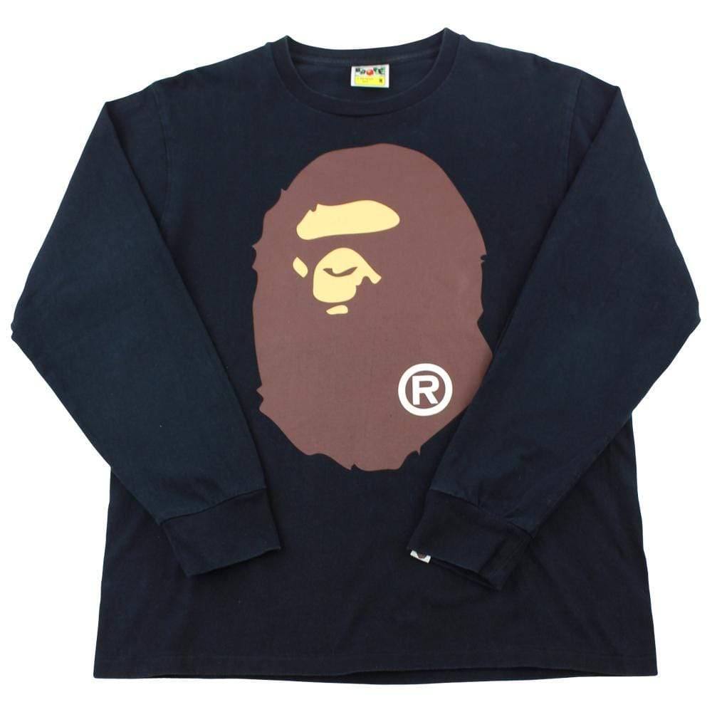 Bape Original Big Ape Logo LS Black - SaruGeneral