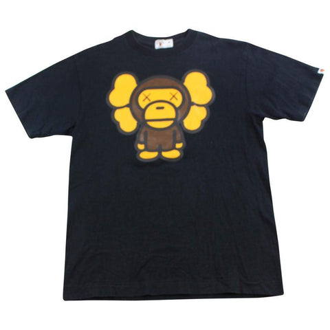 Bape x Kaws Baby milo logo tee black