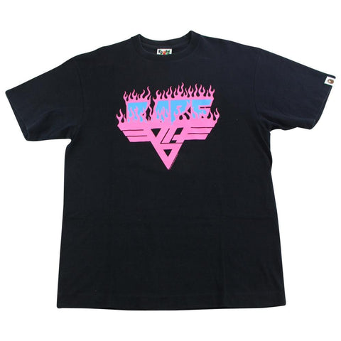 Bape Flame Kiss Logo Tee Black