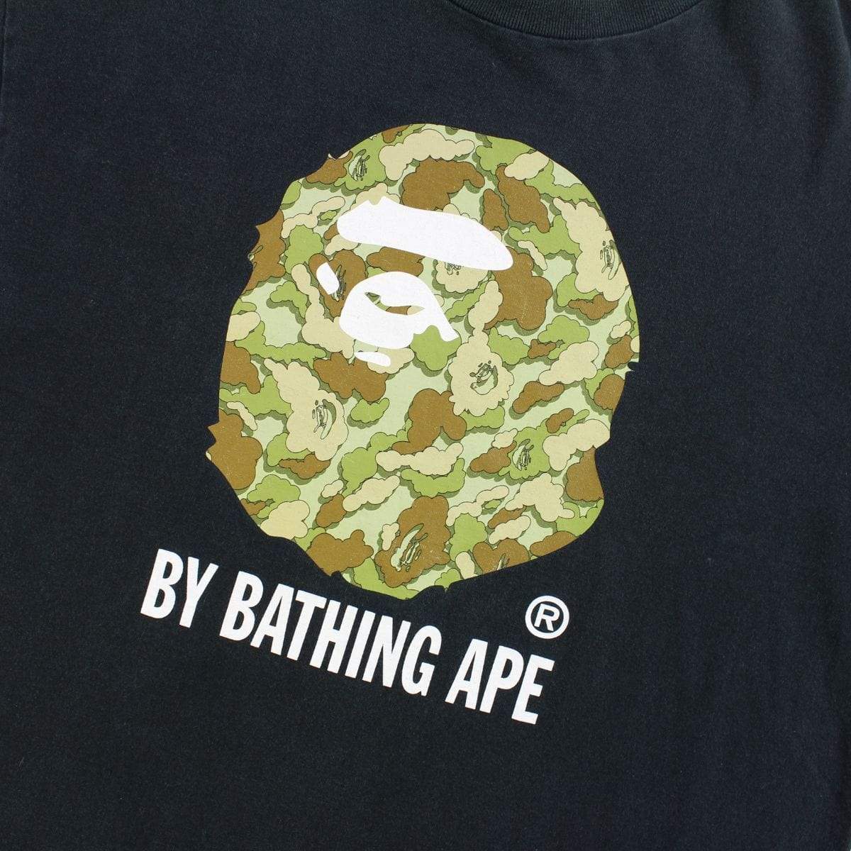 Bape x Kaws Green Camo Big Ape Tee Black - SaruGeneral