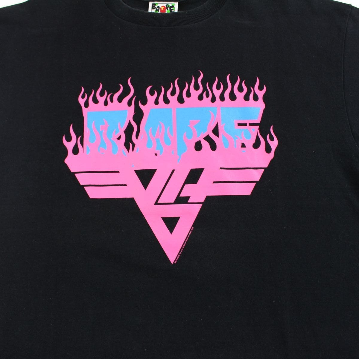 Bape Flame Kiss Logo Tee Black - SaruGeneral