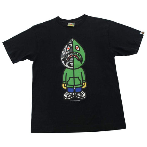 T-shirt Bape avec logo requin noir