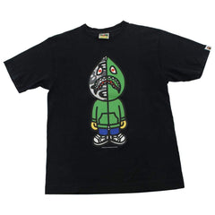 Bape Shark Figure Logo Tee Black