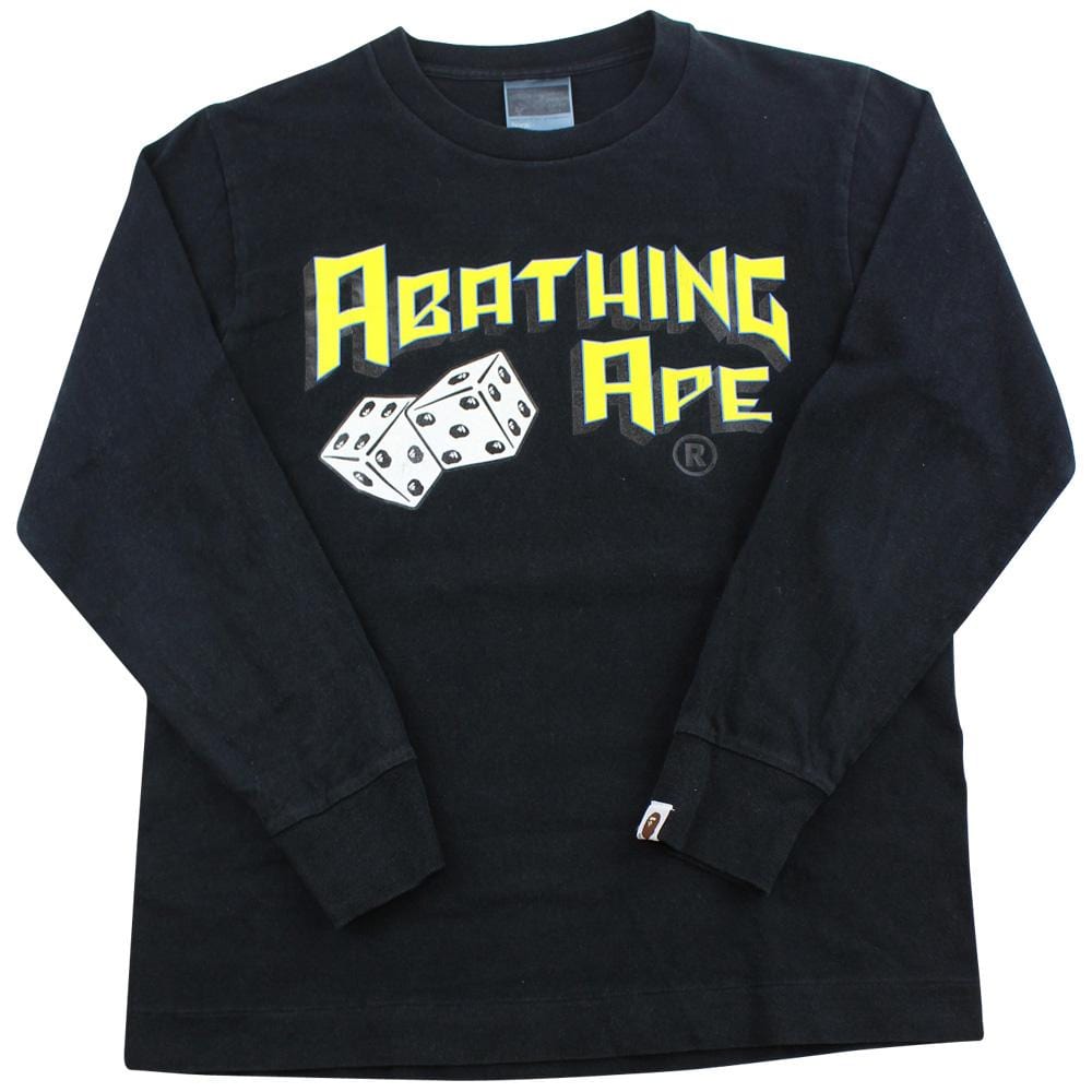 Bape A Bathing Ape Dice Logo LS Black - SaruGeneral