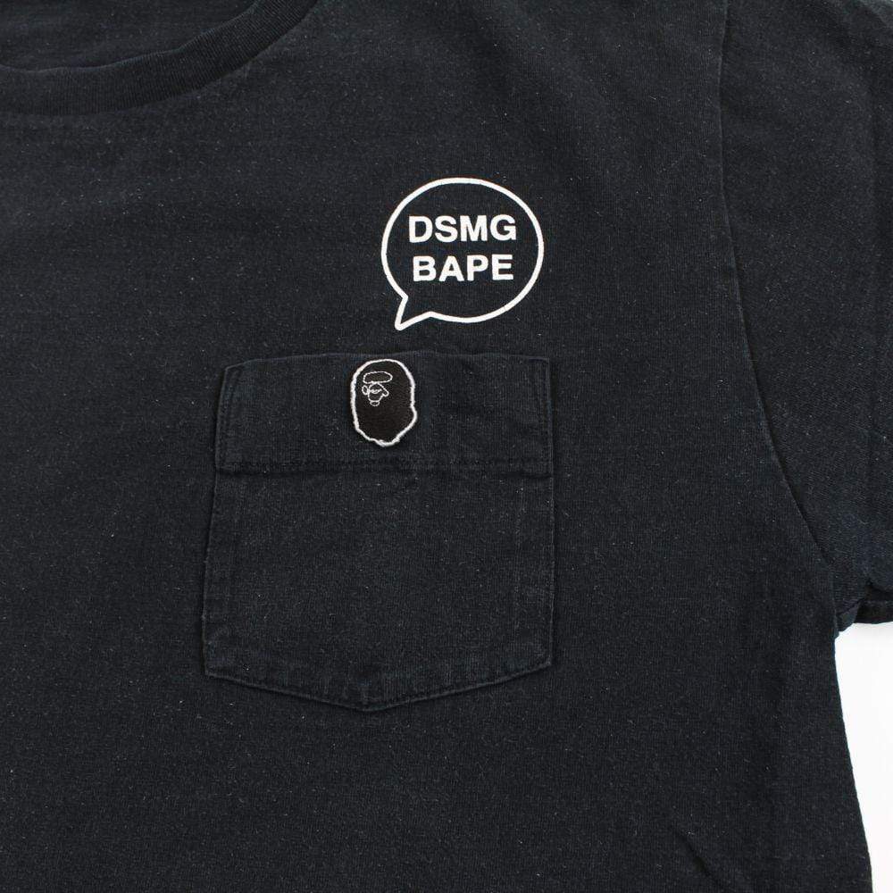 Bape x DSMG Ape Logo Tee Black - SaruGeneral