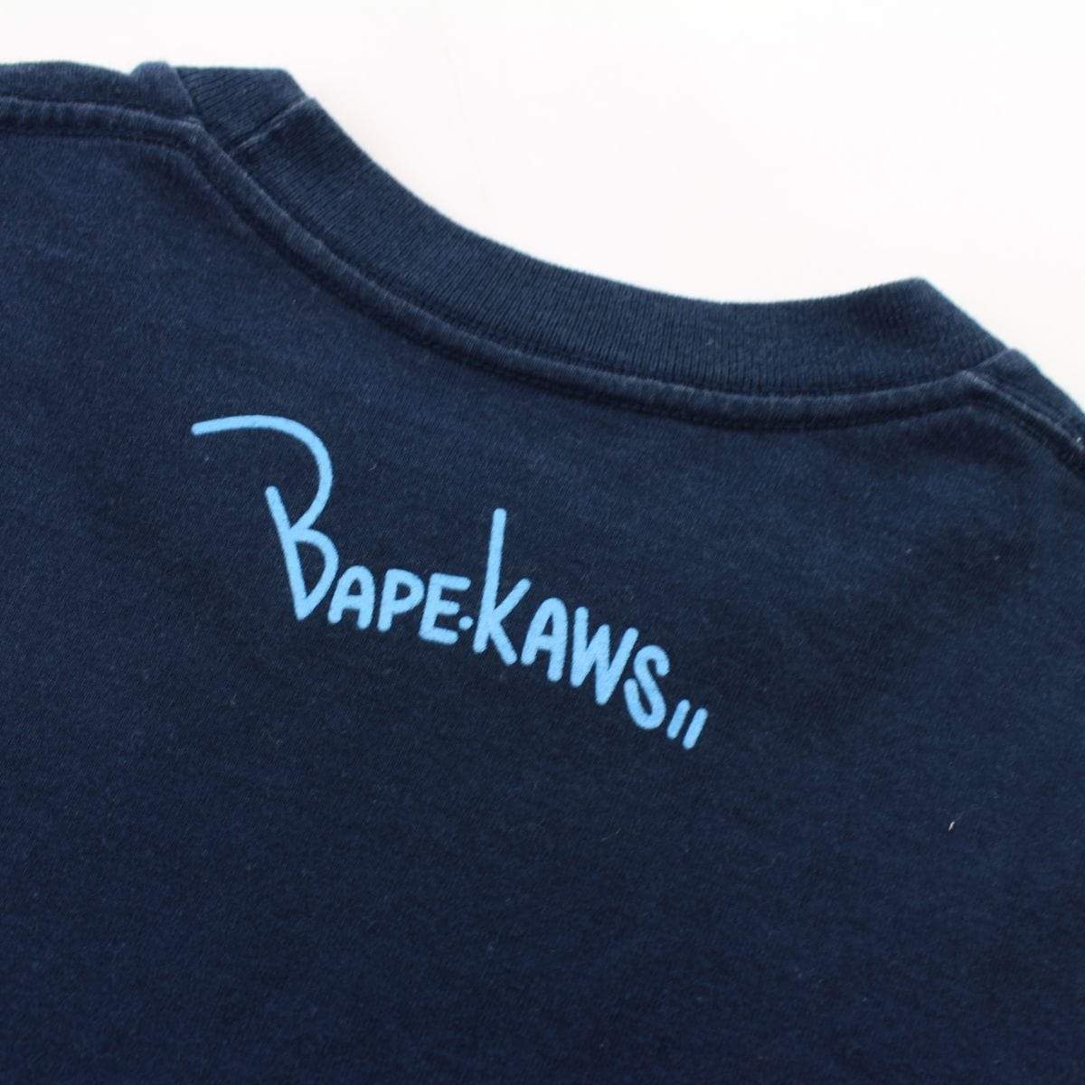 Bape x Kaws BA Logo Tee Navy - SaruGeneral