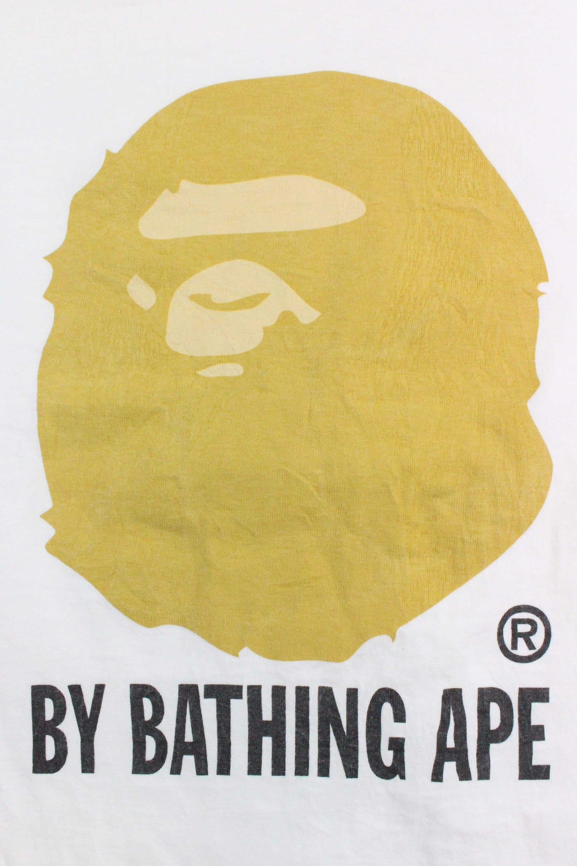 Bape Sand Big Ape Logo Tee White - SaruGeneral