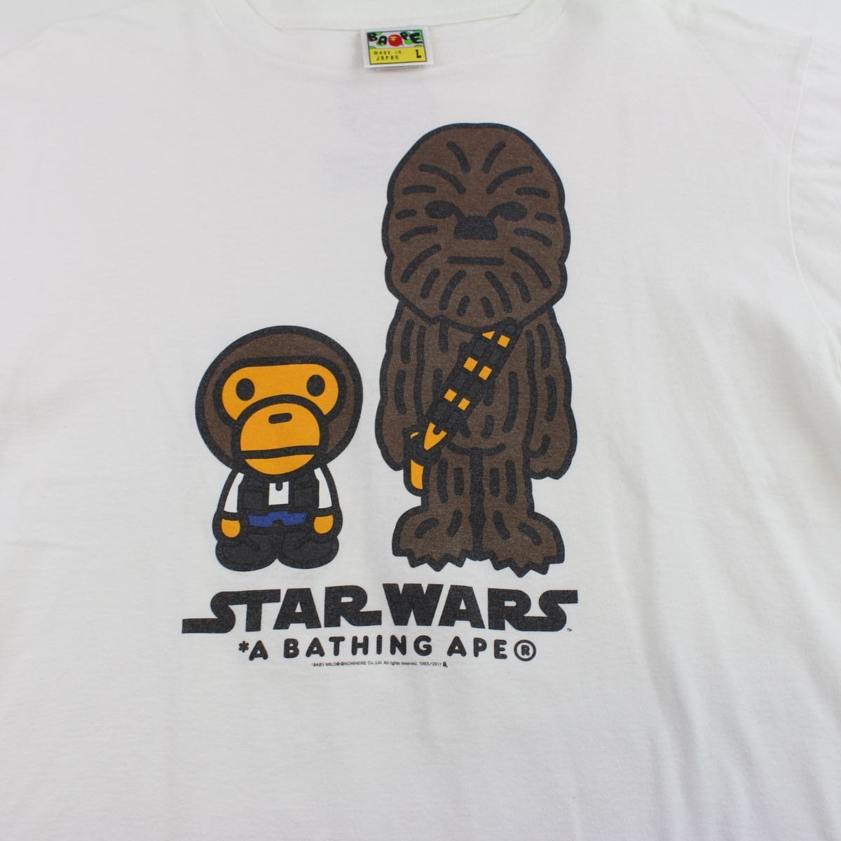 Bape x Star Wars Chewbacca Tee White - SaruGeneral