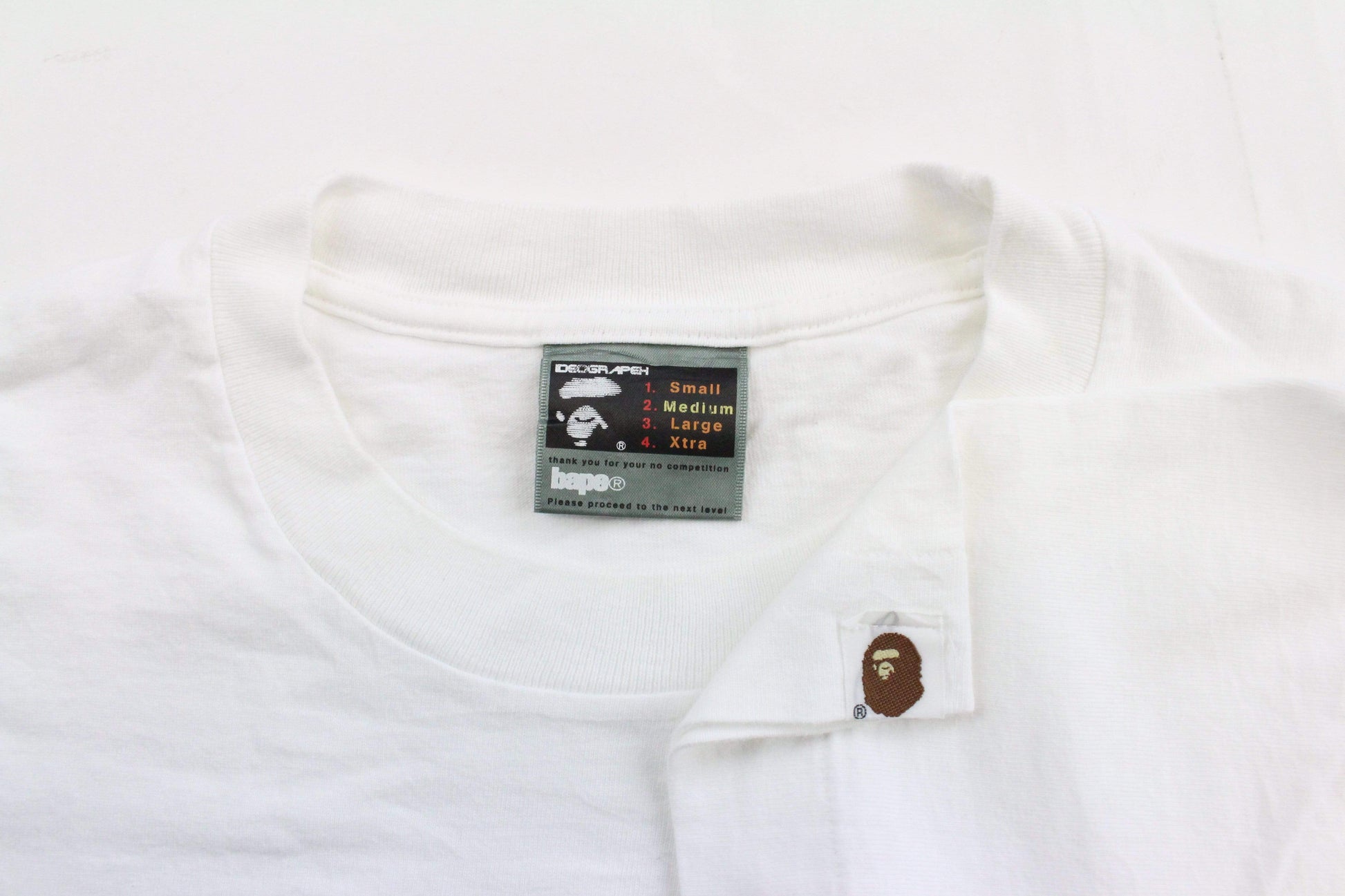 Bape Sand Big Ape Logo Tee White - SaruGeneral