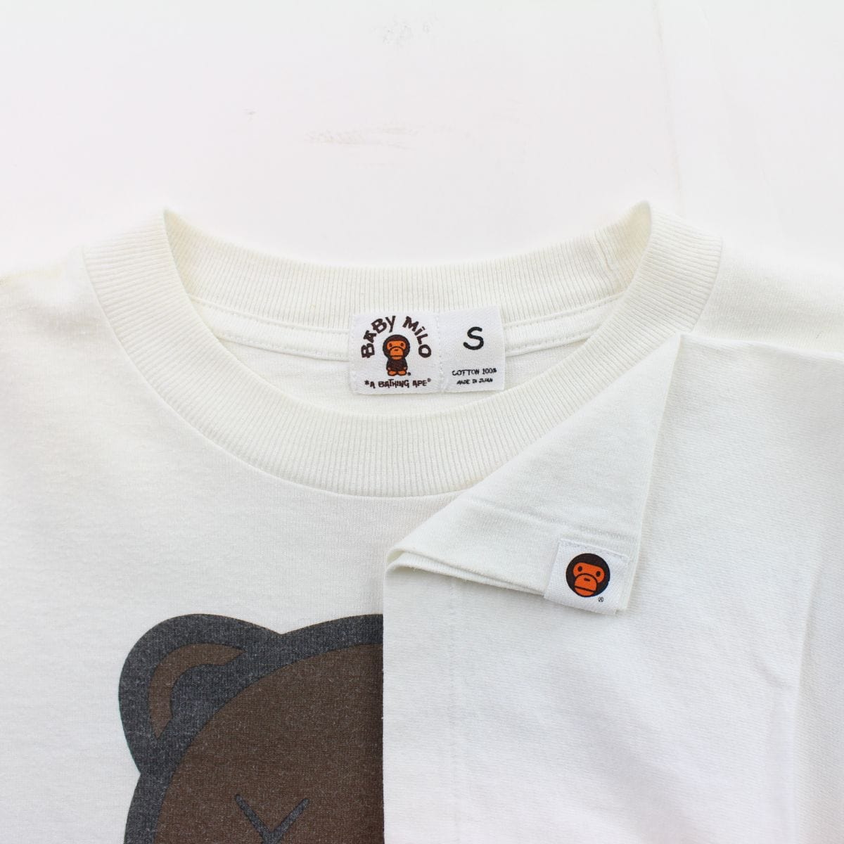 Bape x Kaws Baby Milo Bear Figure Tee White - SaruGeneral