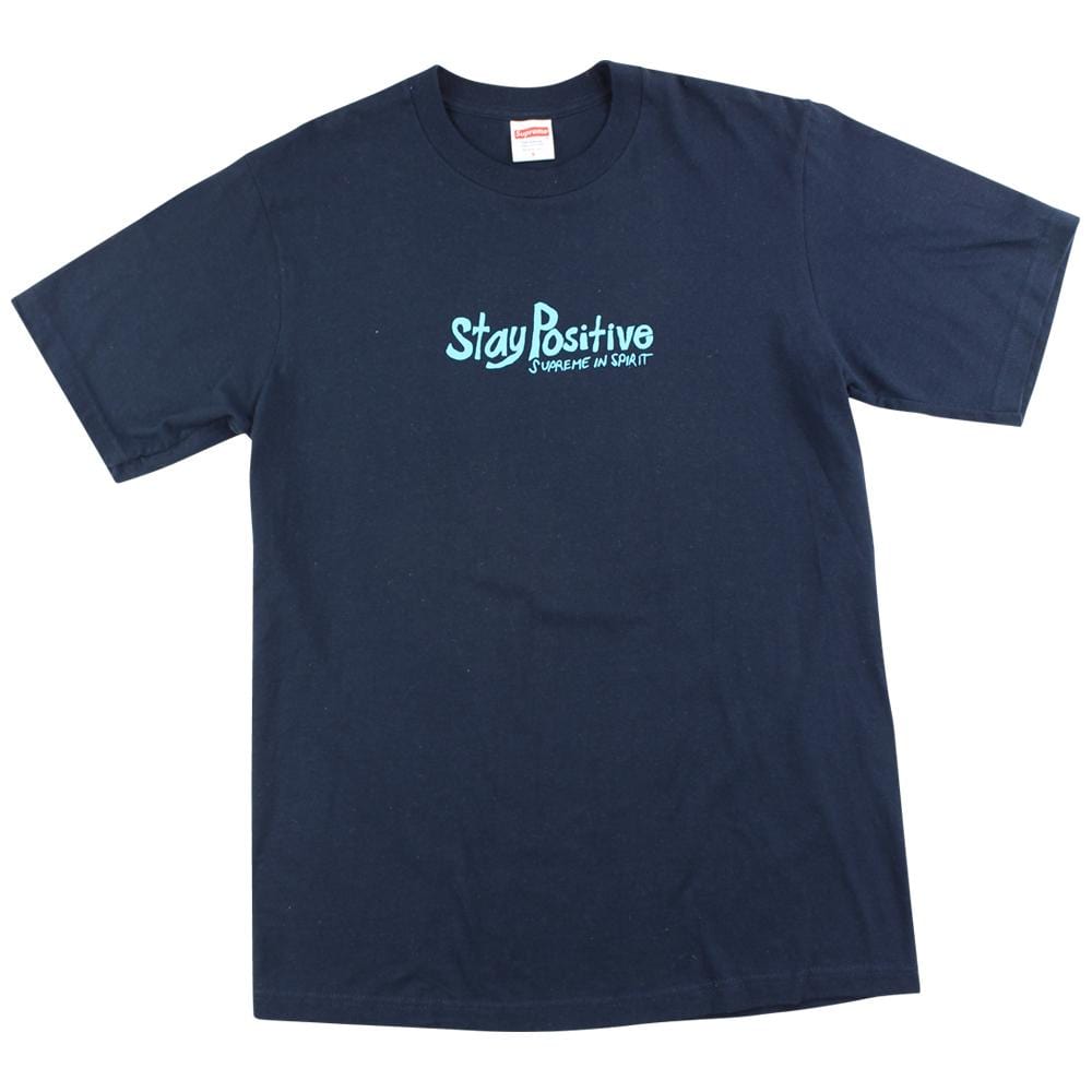 supreme stay positive tee navy - SaruGeneral
