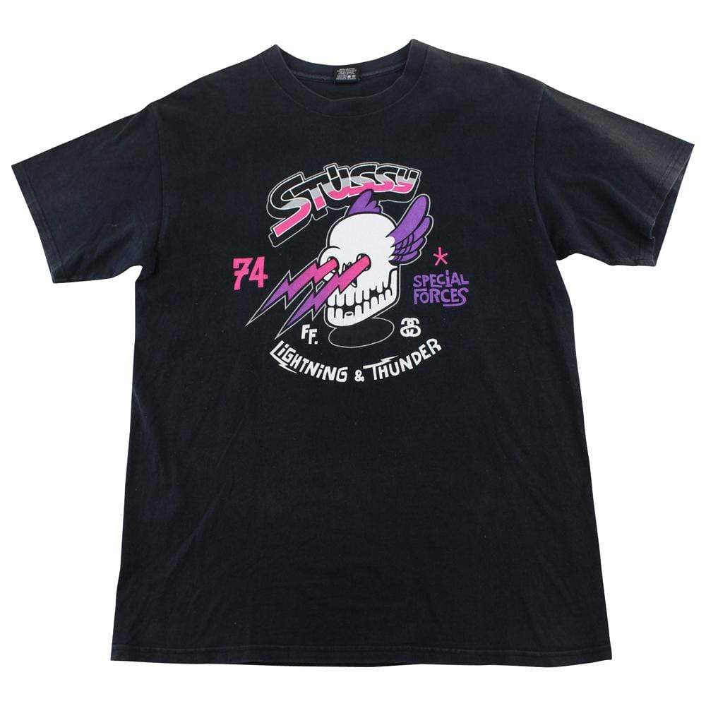 Stussy Lightning & Thunder Tee Black - SaruGeneral