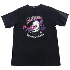T-shirt Stussy Lightning & Thunder noir