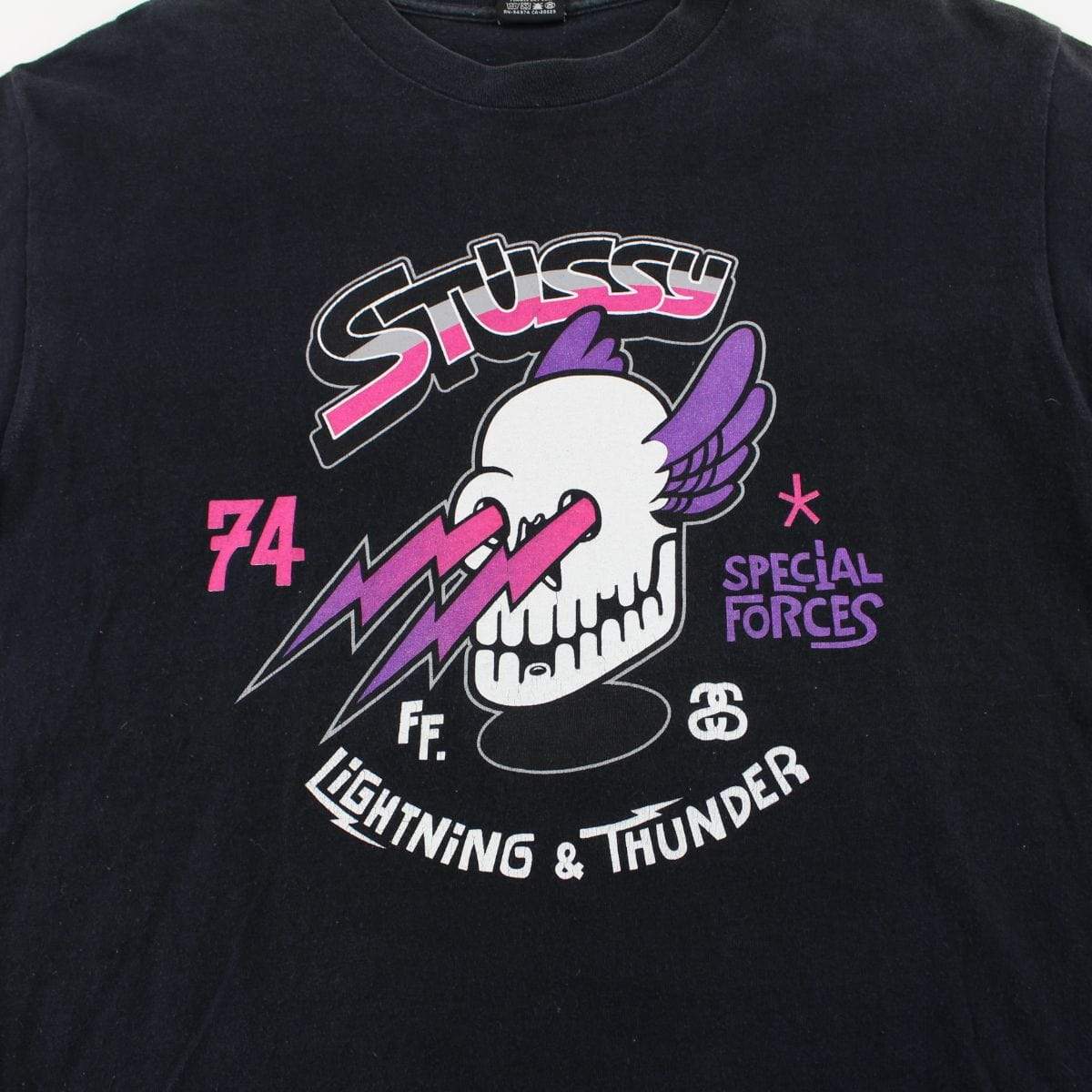 Stussy Lightning & Thunder Tee Black - SaruGeneral