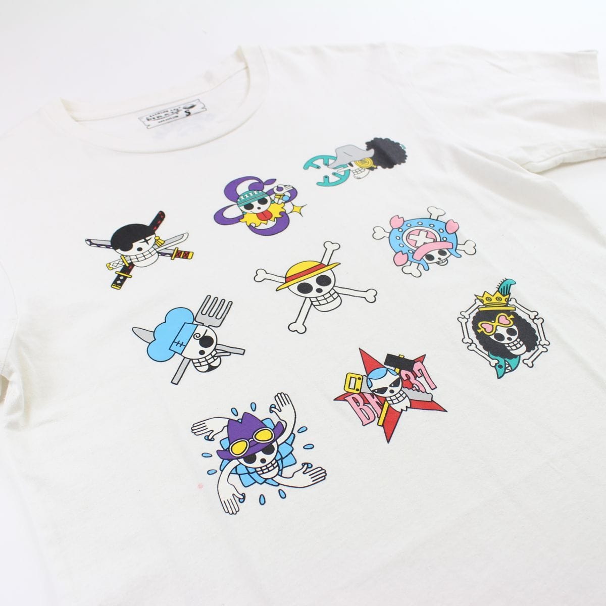 Bape x One Piece Flags Logos Tee White - SaruGeneral