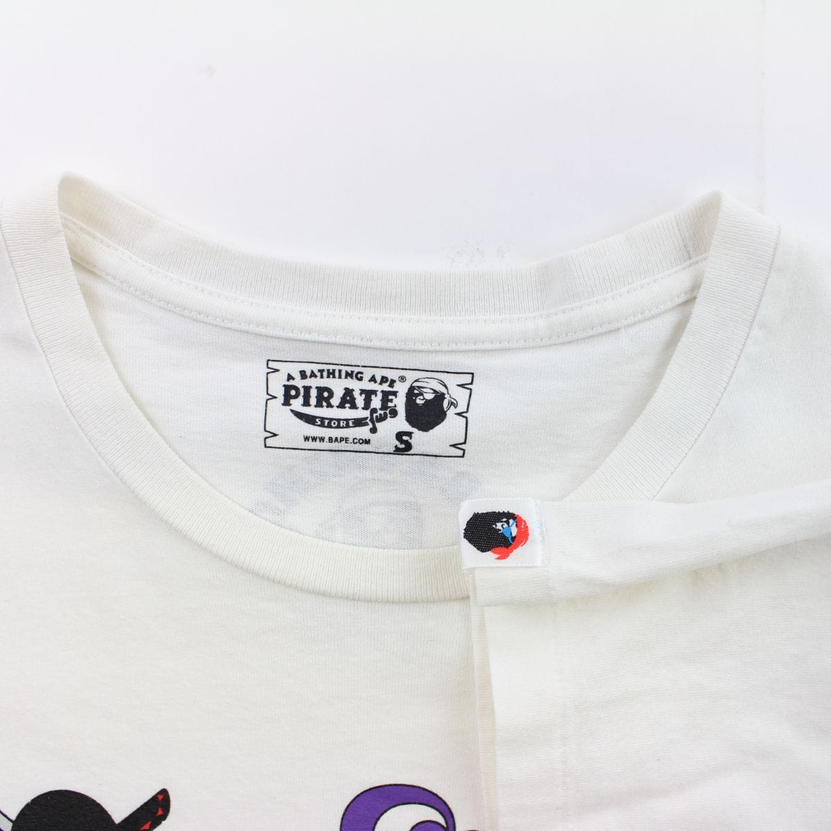 Bape x One Piece Flags Logos Tee White - SaruGeneral