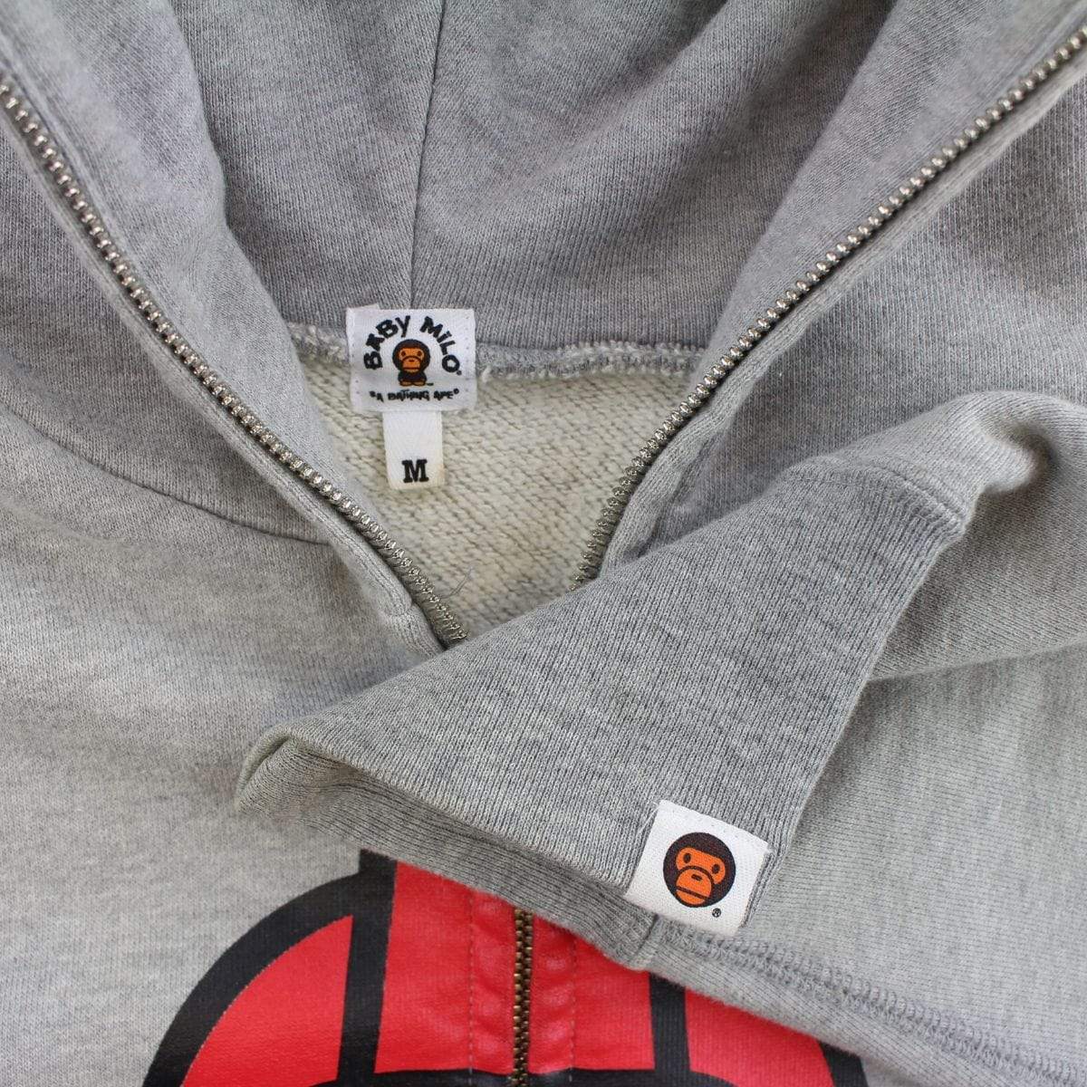 Bape x Kaws Milo General Fullzip Hoodie Grey - SaruGeneral