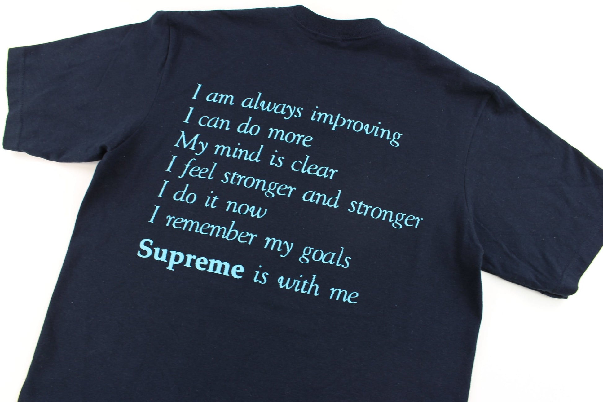 supreme stay positive tee navy - SaruGeneral
