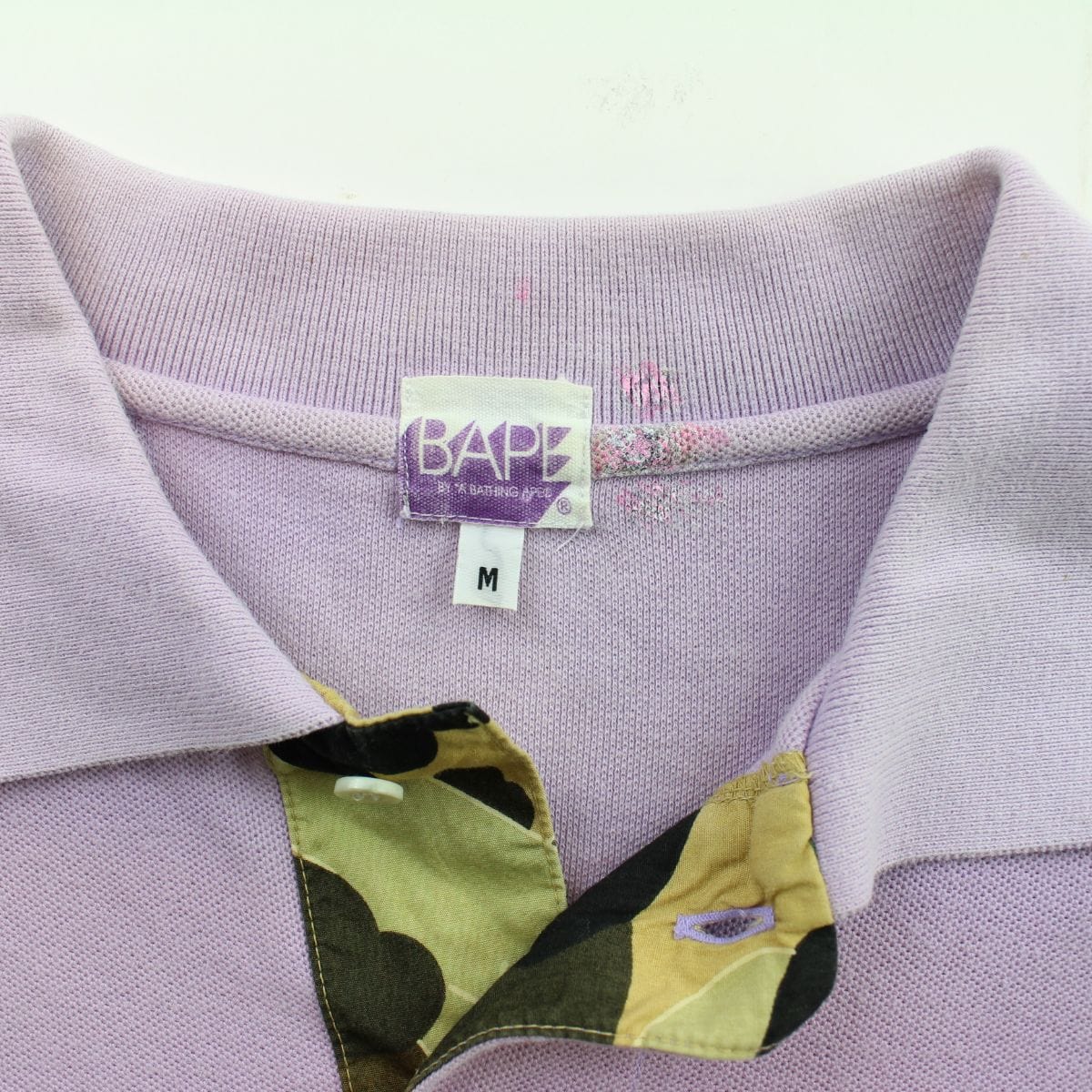 Bape x Kaws Logo Polo Shirt Pink - SaruGeneral