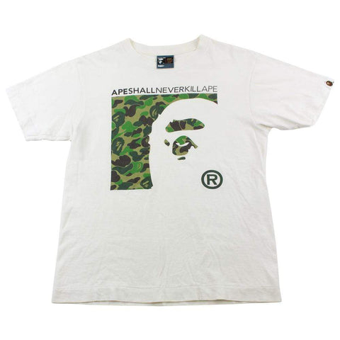 Bape ABC Green Camo A.S.N.K.A Box Tee White