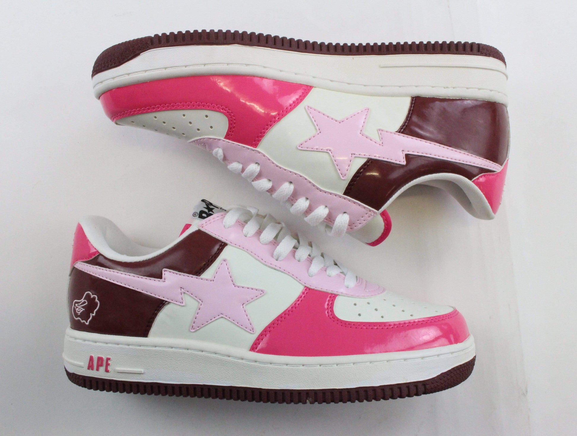 Bapesta Pink Brown White - SaruGeneral