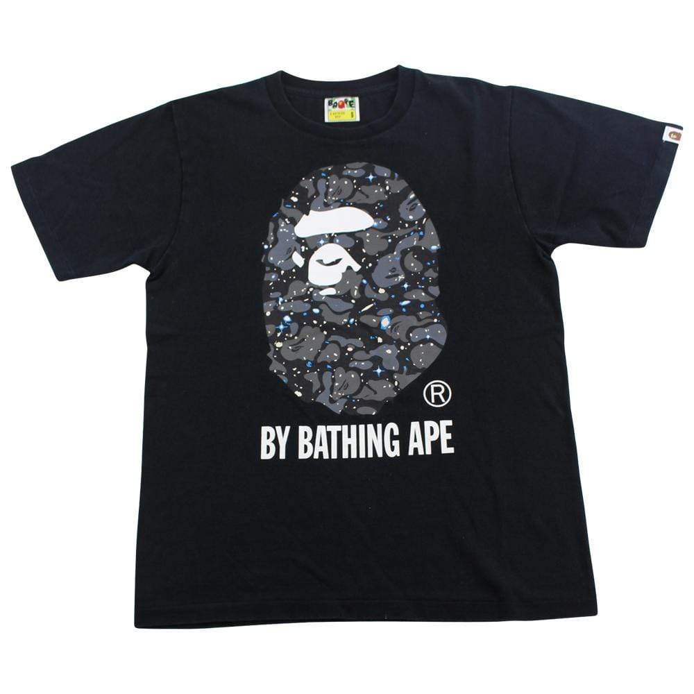 Bape Space Camo Big Ape Logo Tee Black - SaruGeneral