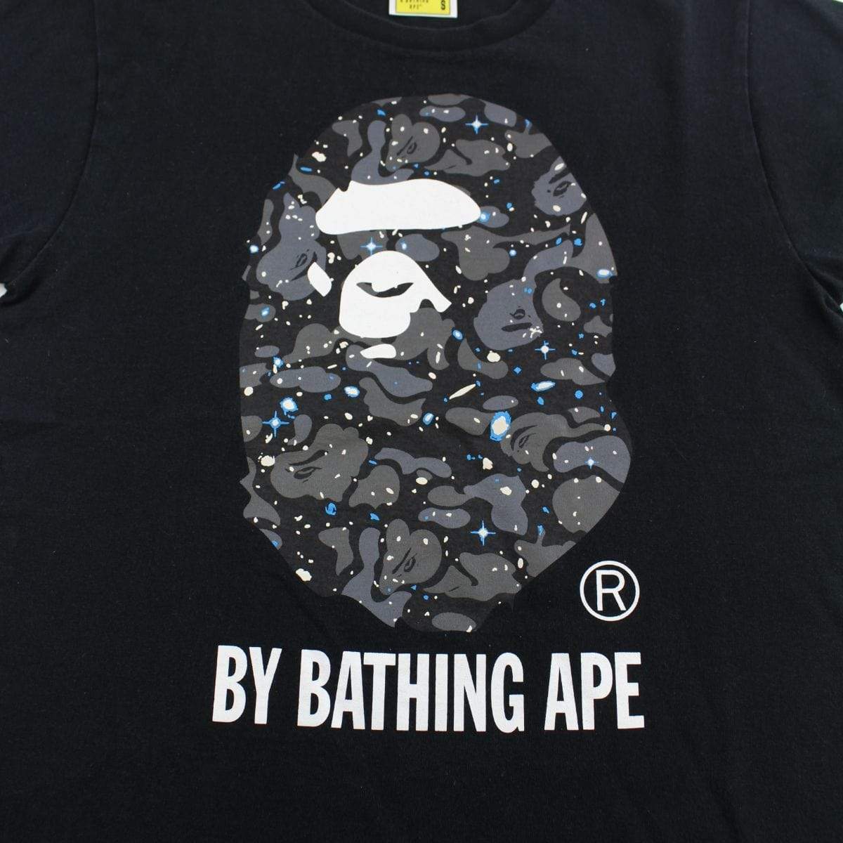 Bape Space Camo Big Ape Logo Tee Black - SaruGeneral