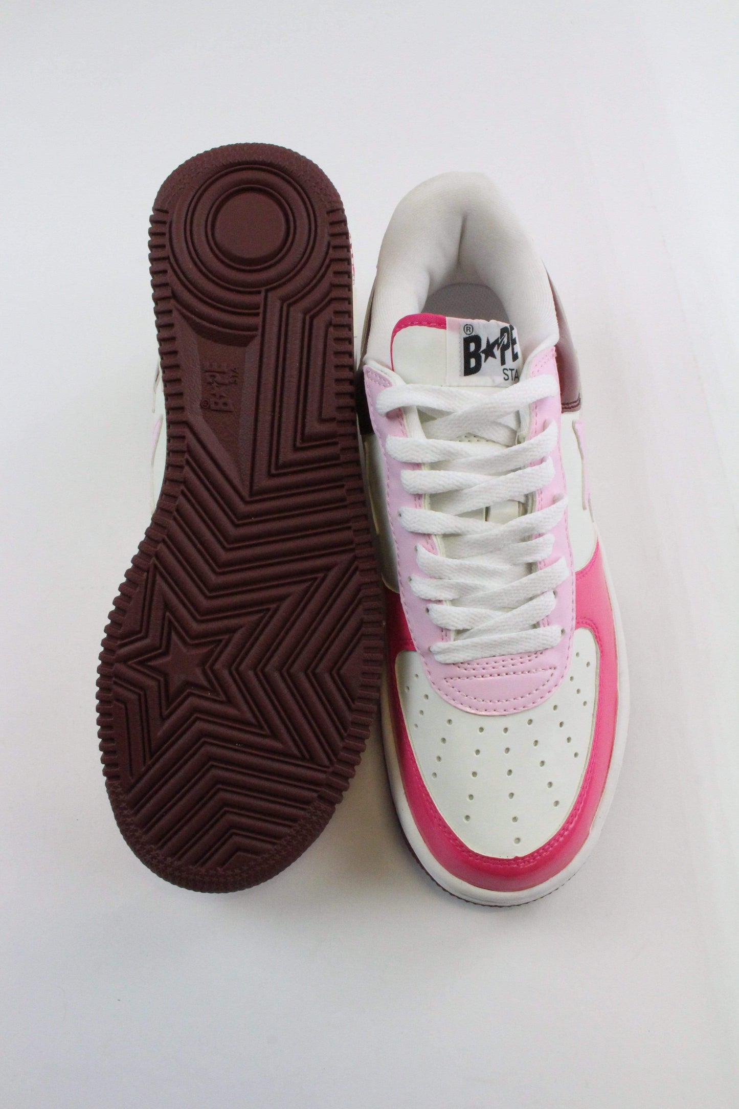 Bapesta Pink Brown White - SaruGeneral