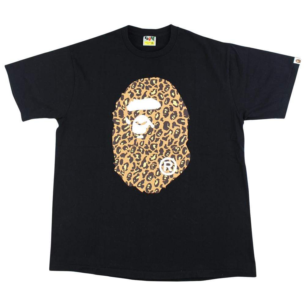 bape leopard big ape logo tee black - SaruGeneral